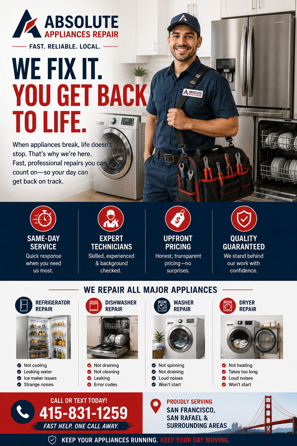 Appliance Repair San Francisco and Marin